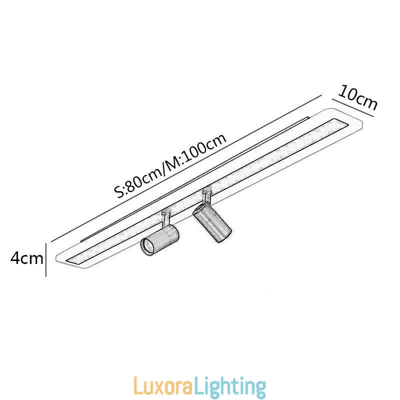 Designer Touch Decorative Linear Flush Mount Acrylic Ceiling Lamp Spotlight