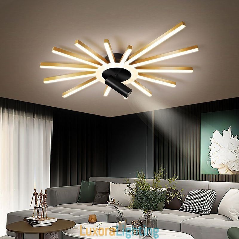 Designer Touch Decorative Flush Mount Acrylic Irregular Linear Lamp Spotlight