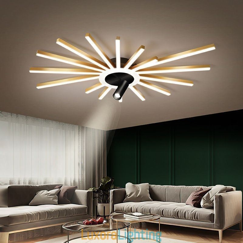 Designer Touch Decorative Flush Mount Acrylic Irregular Linear Lamp Spotlight