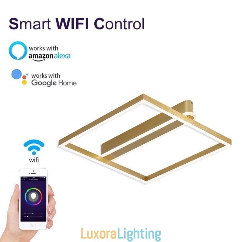 Designer Touch Decorative Acrylic Square Flush Mount Ceiling Light