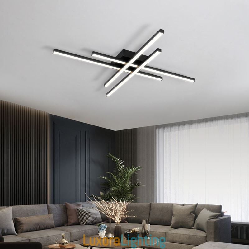 Designer Touch Decorative Linear Flush Mount Ceiling Light Simple Acrylic Lighting