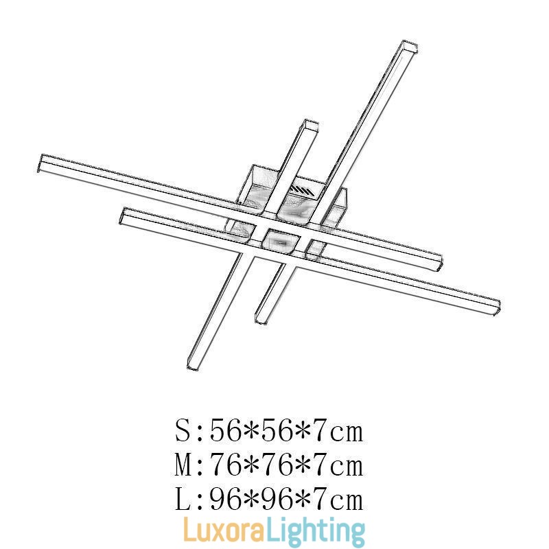Designer Touch Decorative Linear Flush Mount Ceiling Light Simple Acrylic Lighting