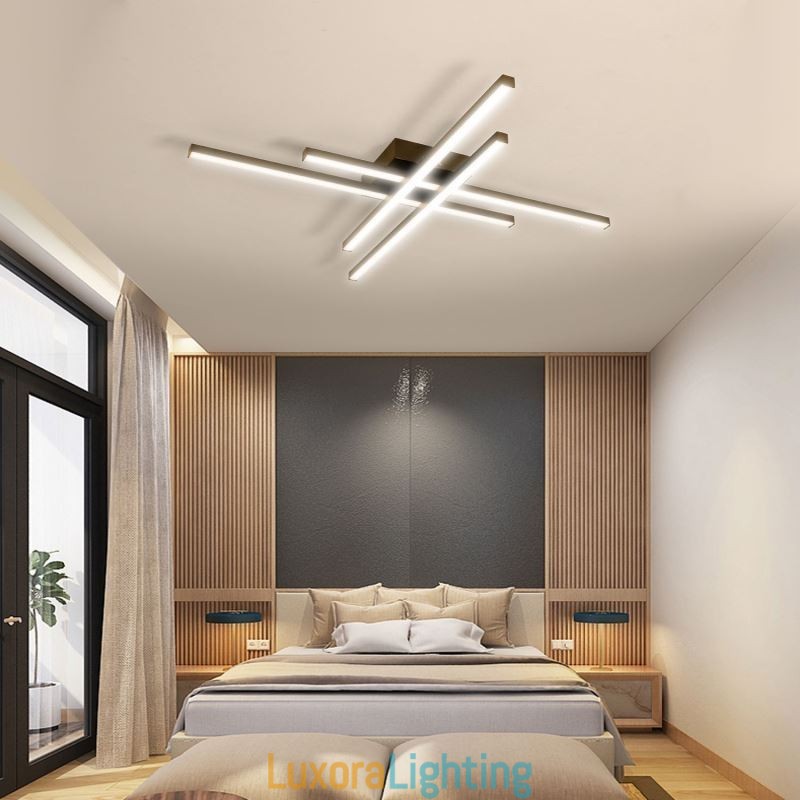 Designer Touch Decorative Linear Flush Mount Ceiling Light Simple Acrylic Lighting
