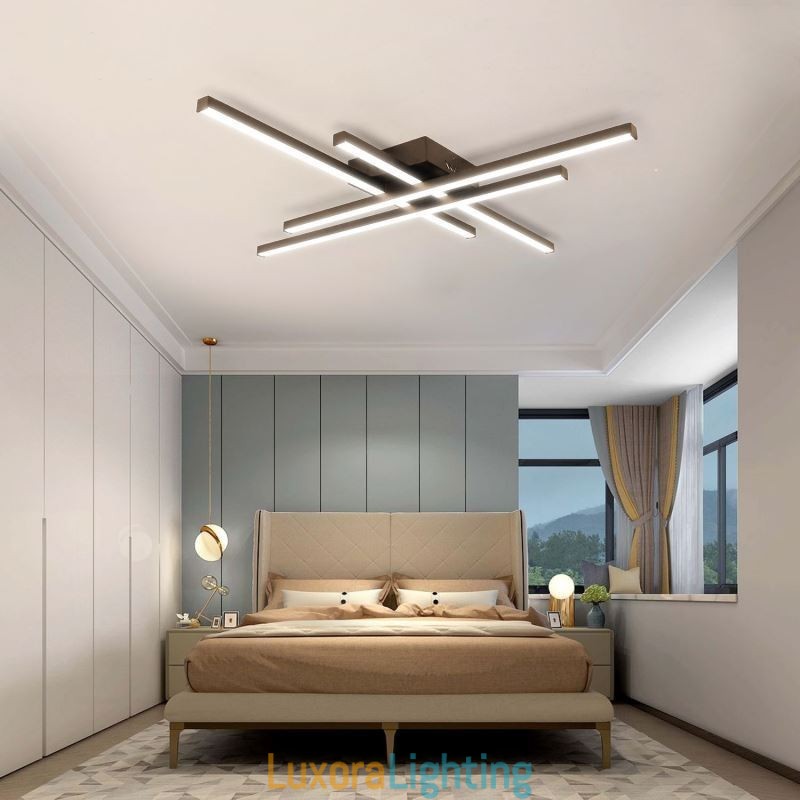 Designer Touch Decorative Linear Flush Mount Ceiling Light Simple Acrylic Lighting