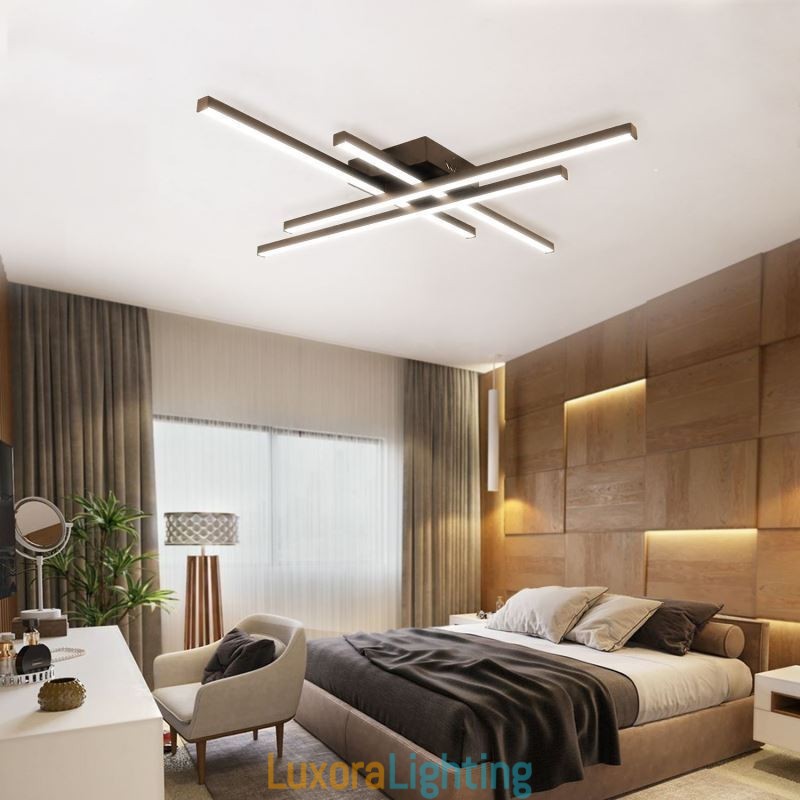 Designer Touch Decorative Linear Flush Mount Ceiling Light Simple Acrylic Lighting