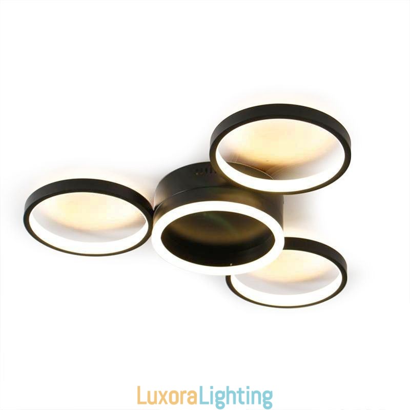 Designer Touch Decorative 4 Ring Flush Mount Ceiling Light
