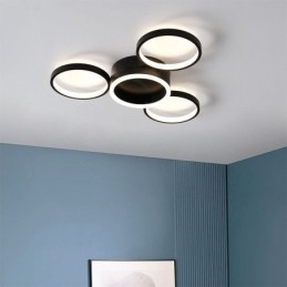 Designer Touch Decorative 4 Ring Flush Mount Ceiling Light