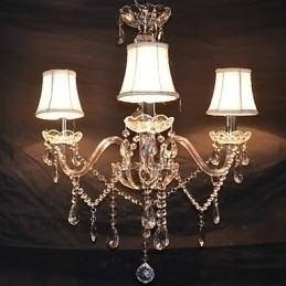 Designer Touch Decorative Modern Splendid 3 Lights Chandelier With Crystal Arm