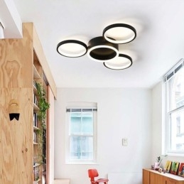 Designer Touch Decorative 4 Ring Flush Mount Ceiling Light