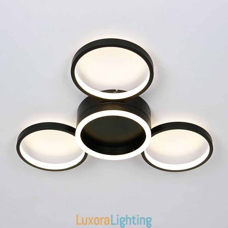 Designer Touch Decorative 4 Ring Flush Mount Ceiling Light