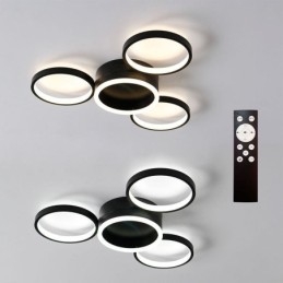 Designer Touch Decorative 4 Ring Flush Mount Ceiling Light