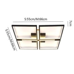 Designer Touch Decorative Square Flush Mount Ceiling Light Acrylic Light