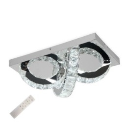 Designer Touch Decorative Semi Ring Flush Mount Crystal Ceiling Light