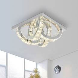 Designer Touch Decorative Semi Ring Flush Mount Crystal Ceiling Light