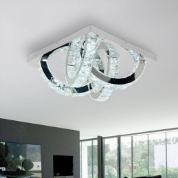 Designer Touch Decorative Semi Ring Flush Mount Crystal Ceiling Light