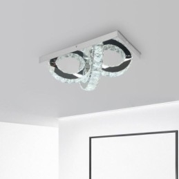 Designer Touch Decorative Semi Ring Flush Mount Crystal Ceiling Light