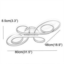 Designer Touch Decorative Modern Chinese Knot Flush Mount Ceiling Light