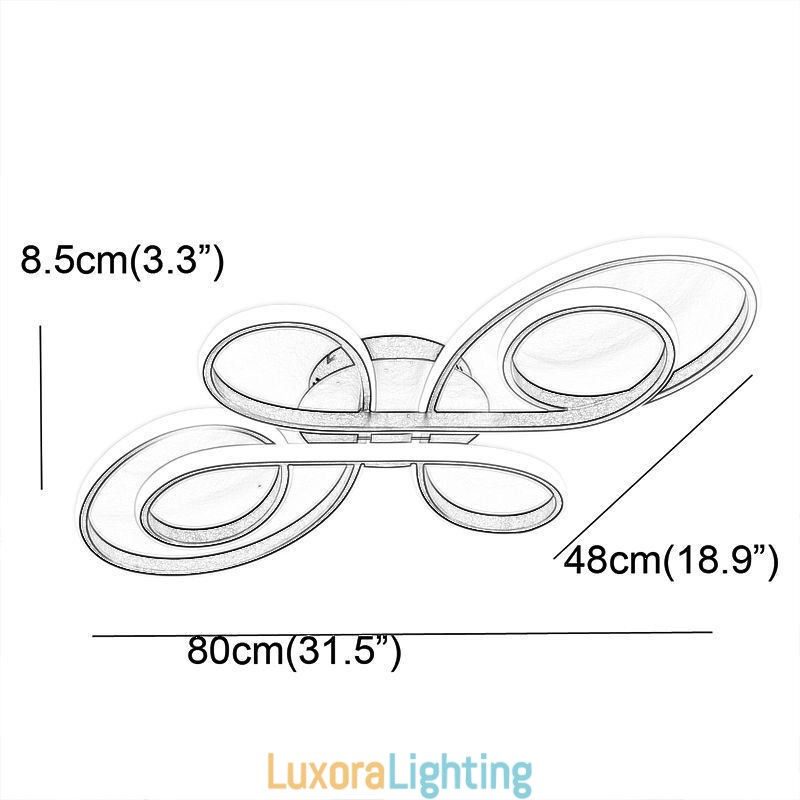 Designer Touch Decorative Modern Chinese Knot Flush Mount Ceiling Light