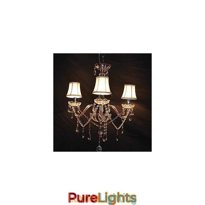 Designer Touch Decorative Modern Splendid 3 Lights Chandelier With Crystal Arm