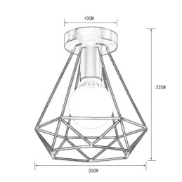 Designer Touch Decorative Diamond Shaped Flush Mount Ceiling Light