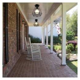 Designer Touch Decorative Diamond Shaped Flush Mount Ceiling Light