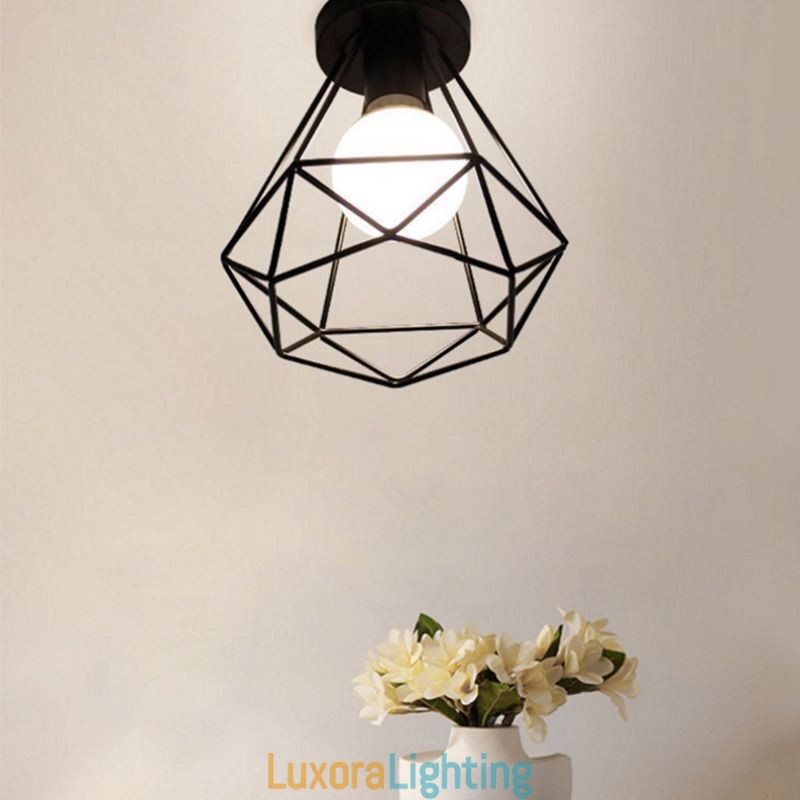Designer Touch Decorative Diamond Shaped Flush Mount Ceiling Light