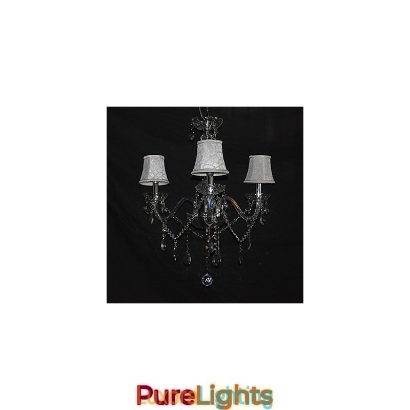 Designer Touch Decorative Modern Splendid 3 Lights Chandelier With Crystal Arm