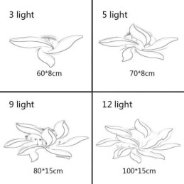Designer Touch Decorative Acrylic Petal Flush Mount Ceiling Light