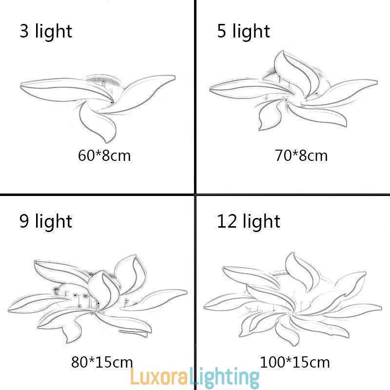 Designer Touch Decorative Acrylic Petal Flush Mount Ceiling Light