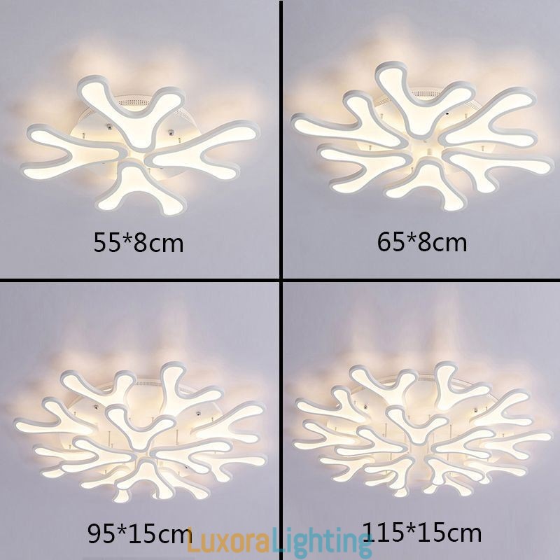 Designer Touch Decorative Acrylic Antler Flush Mount Ceiling Light
