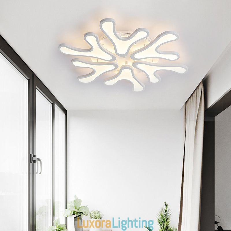 Designer Touch Decorative Acrylic Antler Flush Mount Ceiling Light