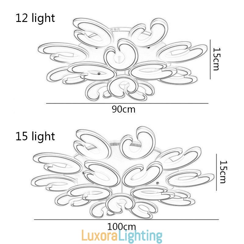 Designer Touch Decorative Petal Shaped Flush Mount Ceiling Light