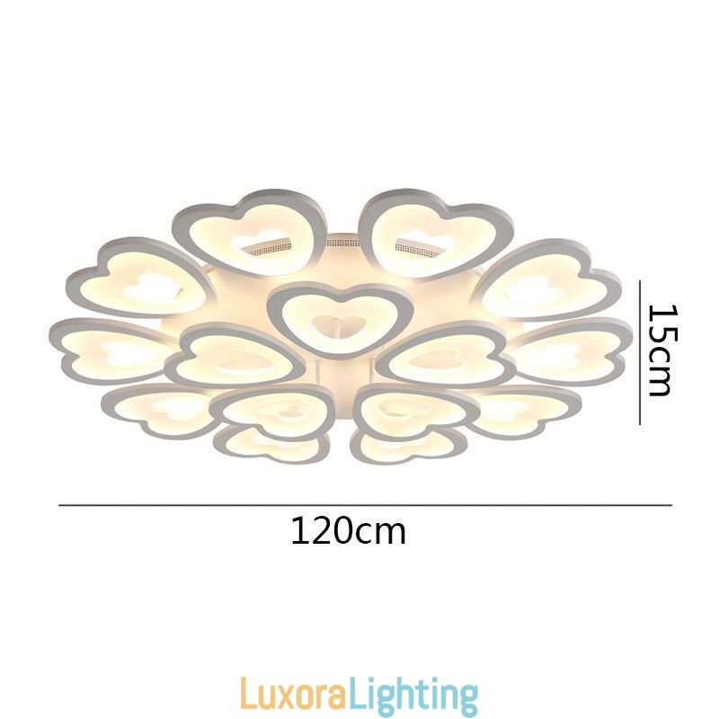 Designer Touch Decorative Heart Shaped Petal Ceiling Light Flush Mount
