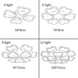 Designer Touch Decorative Heart Shaped Petal Ceiling Light Flush Mount