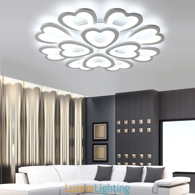 Designer Touch Decorative Heart Shaped Petal Ceiling Light Flush Mount