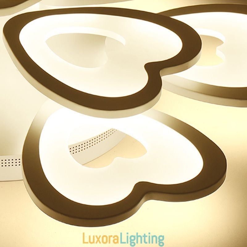 Designer Touch Decorative Heart Shaped Petal Ceiling Light Flush Mount