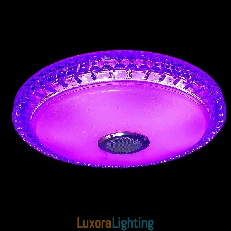 Designer Touch Decorative Flush Mount Ceiling Light Remote APP Control Bluetooth Music Speaker Light