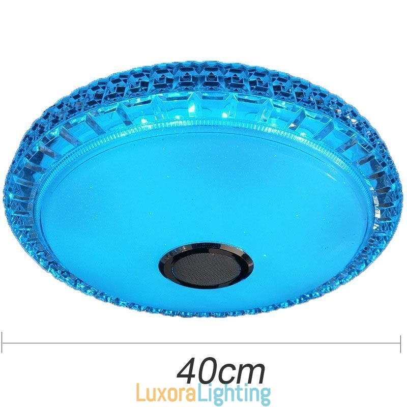 Designer Touch Decorative Flush Mount Ceiling Light Remote APP Control Bluetooth Music Speaker Light