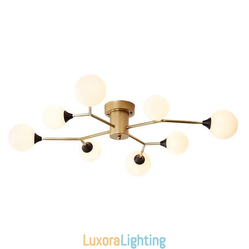 Designer Touch Decorative Glass Ball Flush Mount Magic Bean Ceiling Light