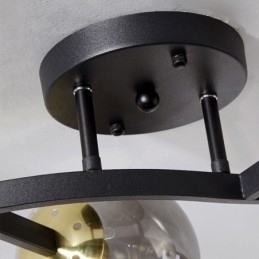 Designer Touch Decorative Modern Minimalist Branch Flush Mount Glass Globe Ceiling Light