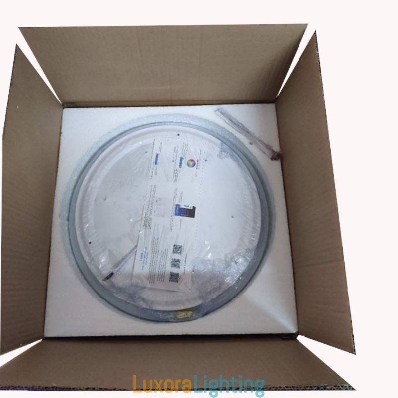 Designer Touch Decorative Flush Mount Colorful Ceiling Lamp with Bluetooth Music Speaker Timing Function