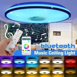 Designer Touch Decorative Flush Mount Colorful Ceiling Light with Bluetooth Music Speaker Timing Function
