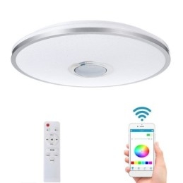 Designer Touch Decorative Flush Mount Colorful Ceiling Light with Bluetooth Music Speaker Timing Function