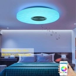 Designer Touch Decorative Flush Mount Lamp Remote APP Control Bluetooth Music Speaker Lamp