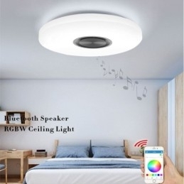 Designer Touch Decorative Flush Mount Lamp Remote APP Control Bluetooth Music Speaker Lamp