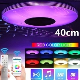 Designer Touch Decorative Flush Mount Ceiling Light Lamp Remote APP Control Bluetooth Music Speaker Lamp