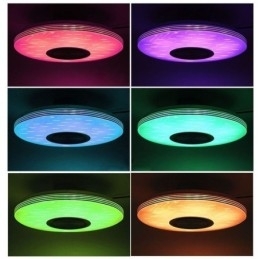 Designer Touch Decorative Flush Mount Ceiling Light Lamp Remote APP Control Bluetooth Music Speaker Lamp