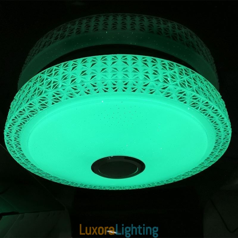 Designer Touch Decorative Ceiling Light Lamp Remote APP Control Bluetooth Music Speaker Flush Mount