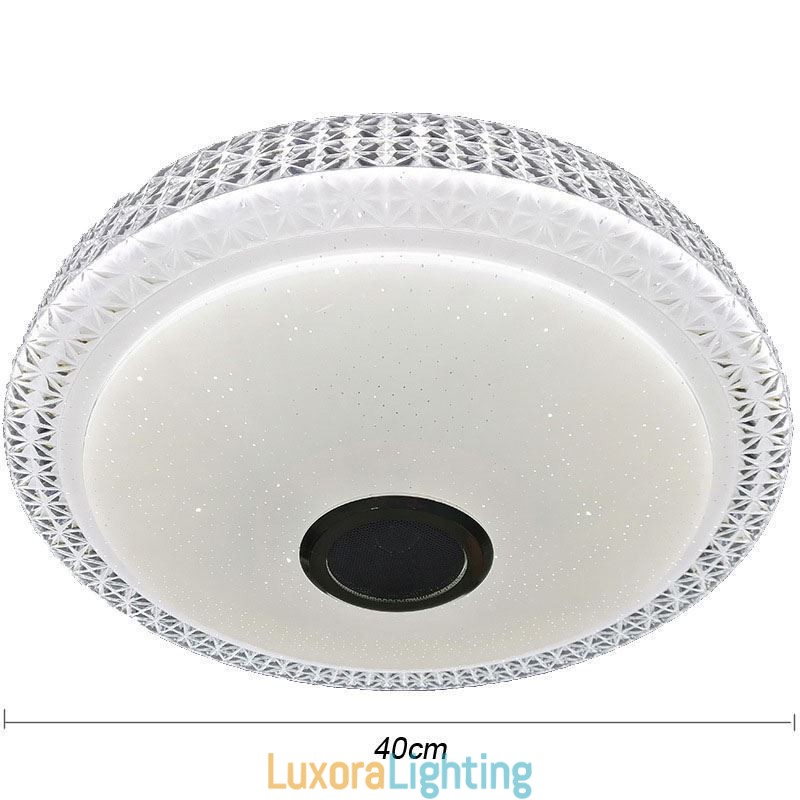 Designer Touch Decorative Ceiling Light Lamp Remote APP Control Bluetooth Music Speaker Flush Mount