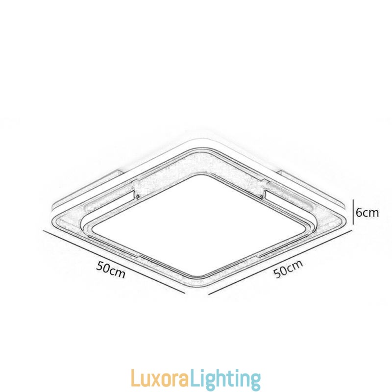 Designer Touch Decorative Modern Simple Flush Mount Ceiling Light Square Acrylic Light Fixture